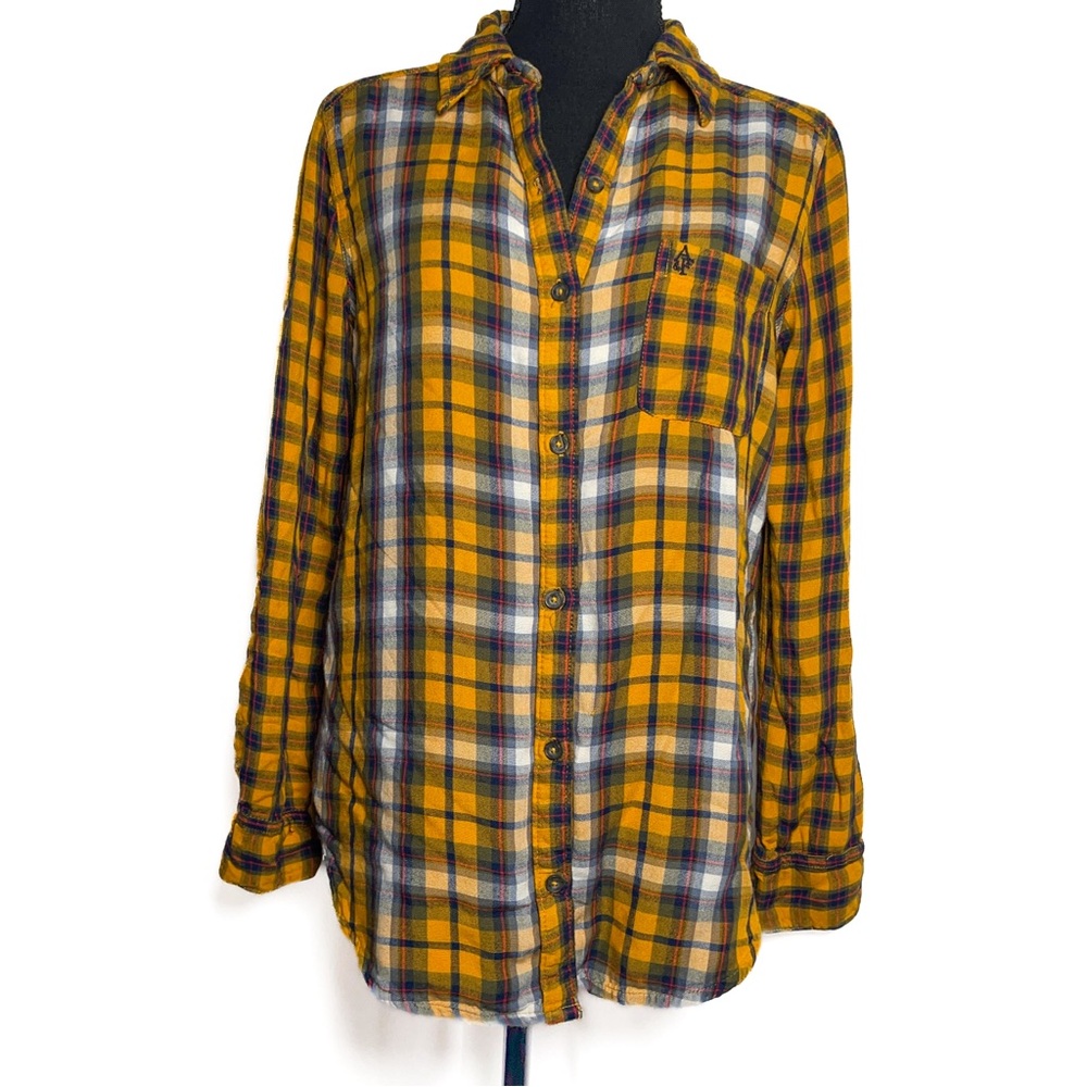 Abercrombie & Fitch‎ Women’s Plaid Flannel Oversized 100% Viscose Size S